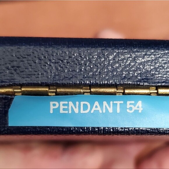 Vintage Wedgwood Jasperware Blue White "Dancing Hours" Egg Pendant - Picture 8 of 9